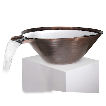 The Outdoor Plus 31 Remi Hammered Copper Water Bowl OPT-31RCWO